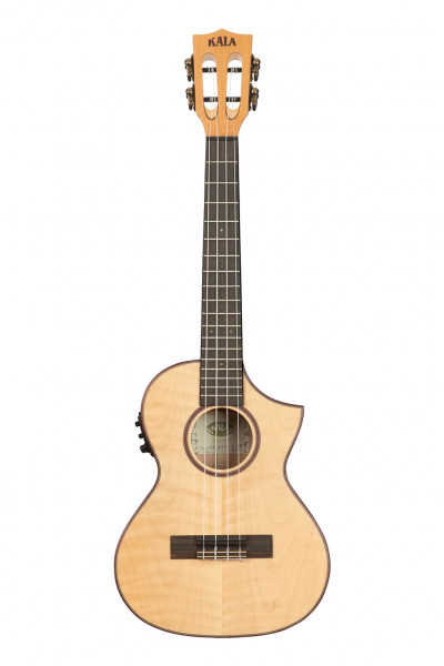 Kala Solid Flame Maple Tenor Cutaway Electric