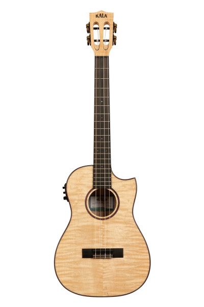Kala Solid Flame Maple Bariton Cutaway Electric